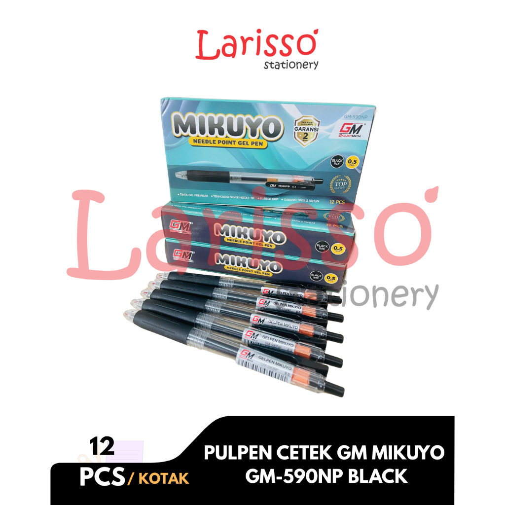 

GM - (pcs) PULPEN GEL CETEK GM MIKUYO GM-590NP - Hitam - Pcs