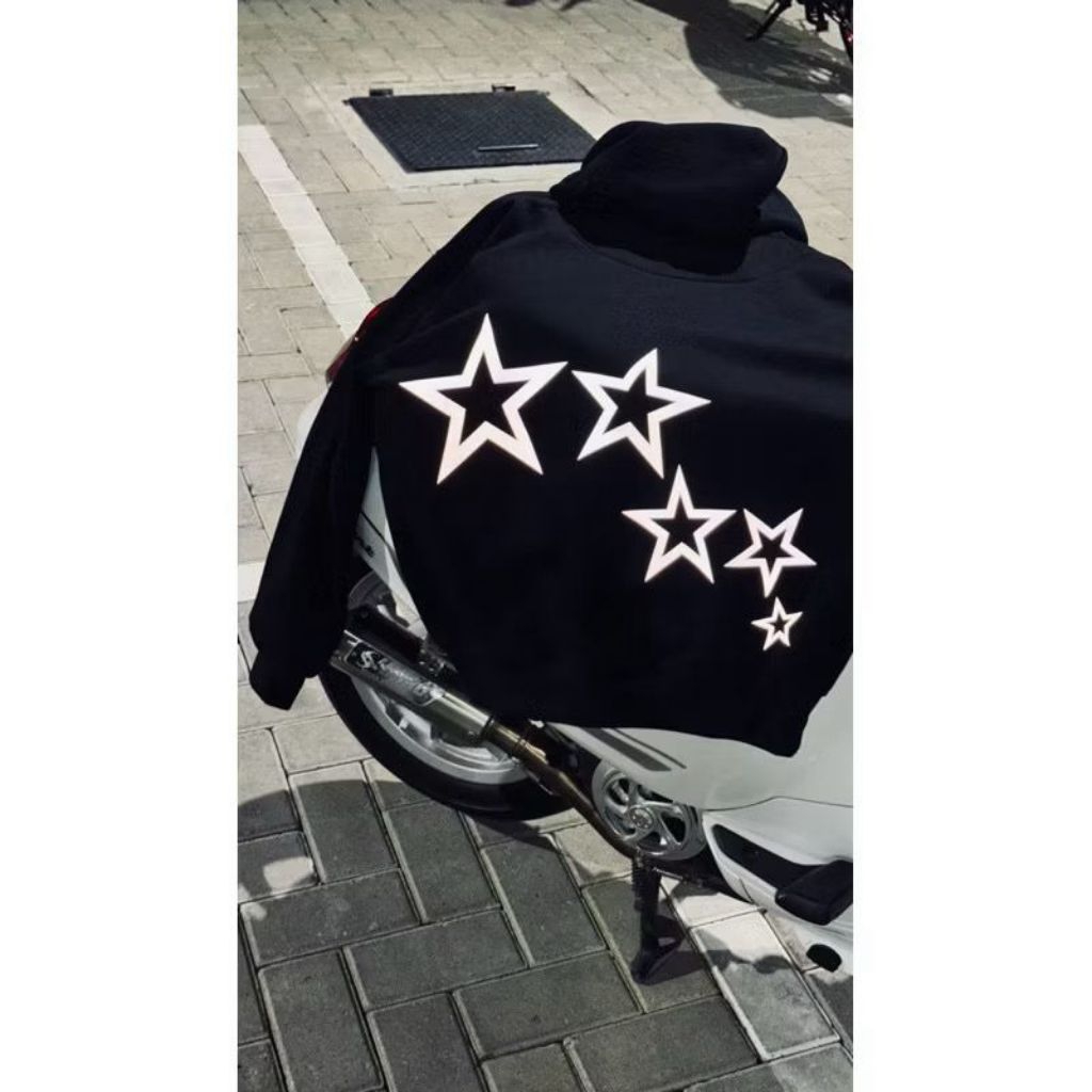 Hoodie Reflektif Menyala Shooting Star Desain Kece Menyala By Halfa