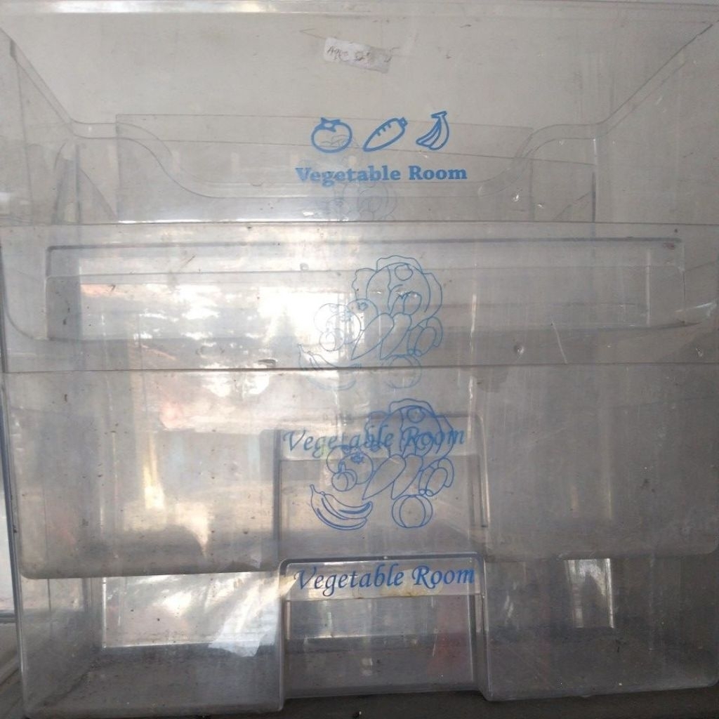 rak sayur/buah kulkas aqua/sanyo slim beauty