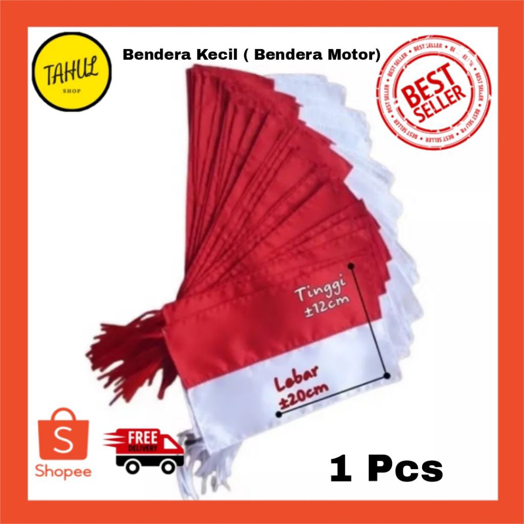 1 Pcs  Bendera Merah Putih Kecil - Bendera Motor / Bendera Motor / Bendera Merah putih kecil / Bende