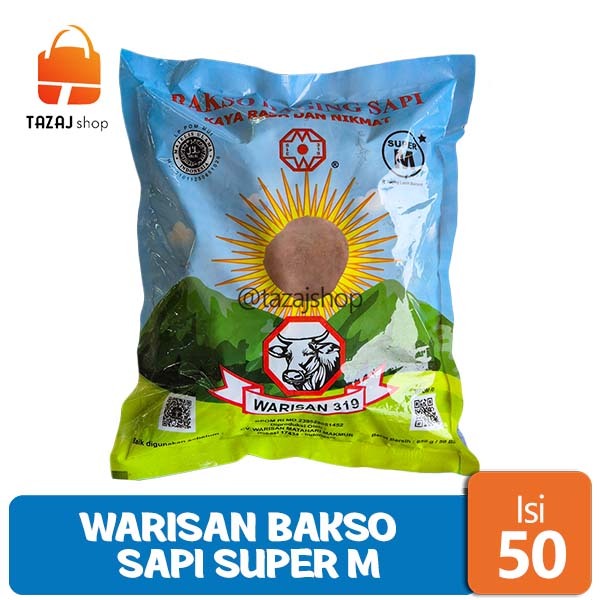 

Warisan Bakso Daging Sapi Super M 650gr Isi 50 Pcs
