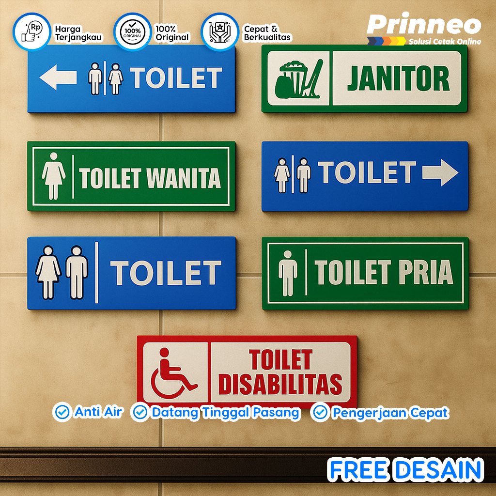 

STIKER TOILET PRIA DAN WANITA, STIKER PETUNJUK ARAH TOILET, STIKER ANTI AIR