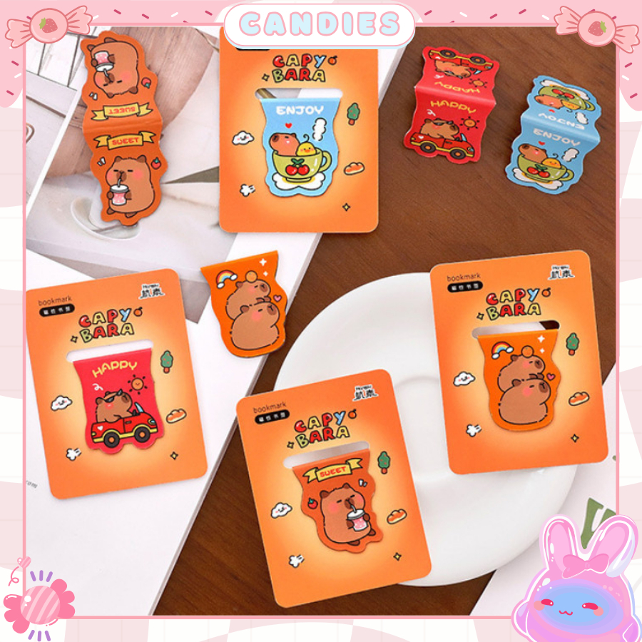 

Candies - Pembatas Buku Capybara Colorful Magnetic Viral Bookmark Kartun Lucu