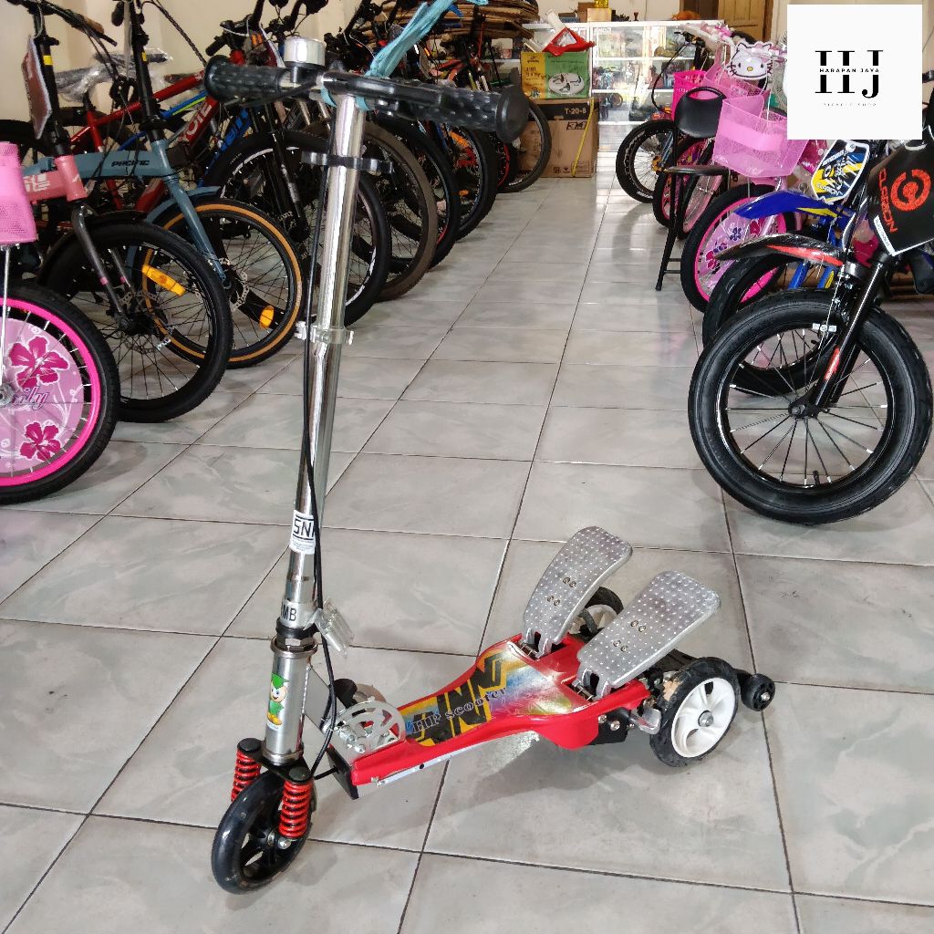 SKUTER OTOPED DUAL PEDAL / SCOOTER PEDAL BESAR BESI / HP SKUTER INJAK INJAK