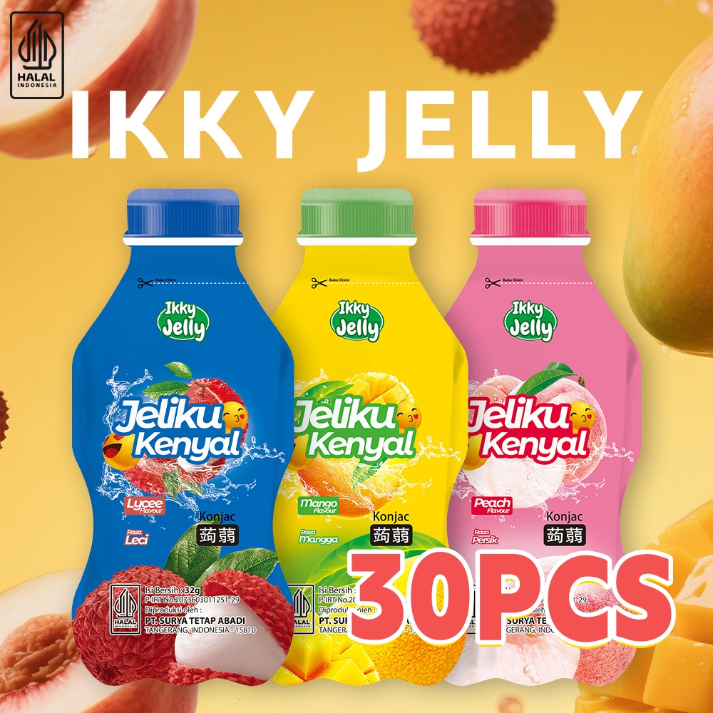 

30Pcs Jelly Rendah Gula Halal Konjac Jelly Kenyal & Segar Jelly Puding Aneka Rasa Buah