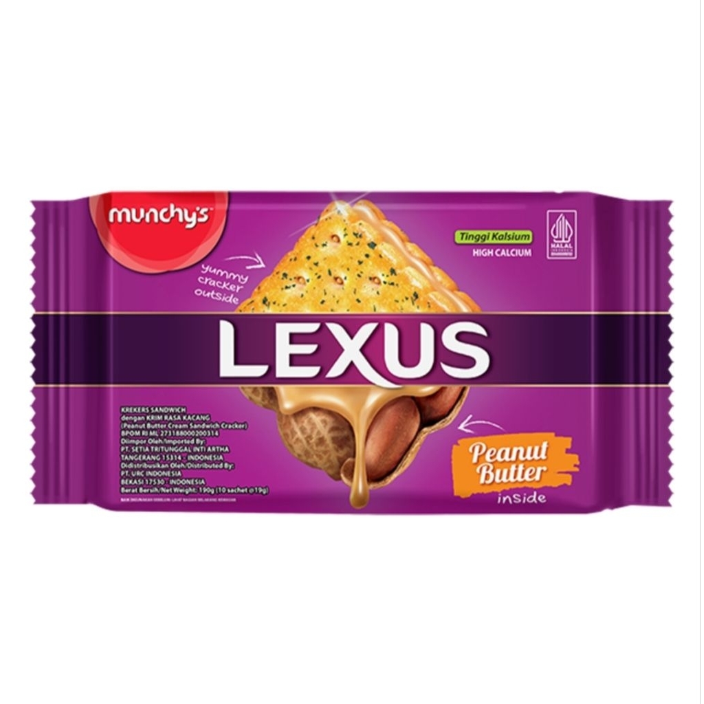 

Munchy's Lexus Biskuit Sandwich Peanut Butter 190 g