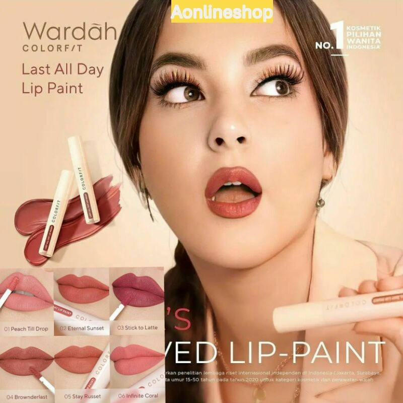 AS Wardah Colorfit Last All Day Lip Paint Lip Cream Color Fit - Lipstick LipCream