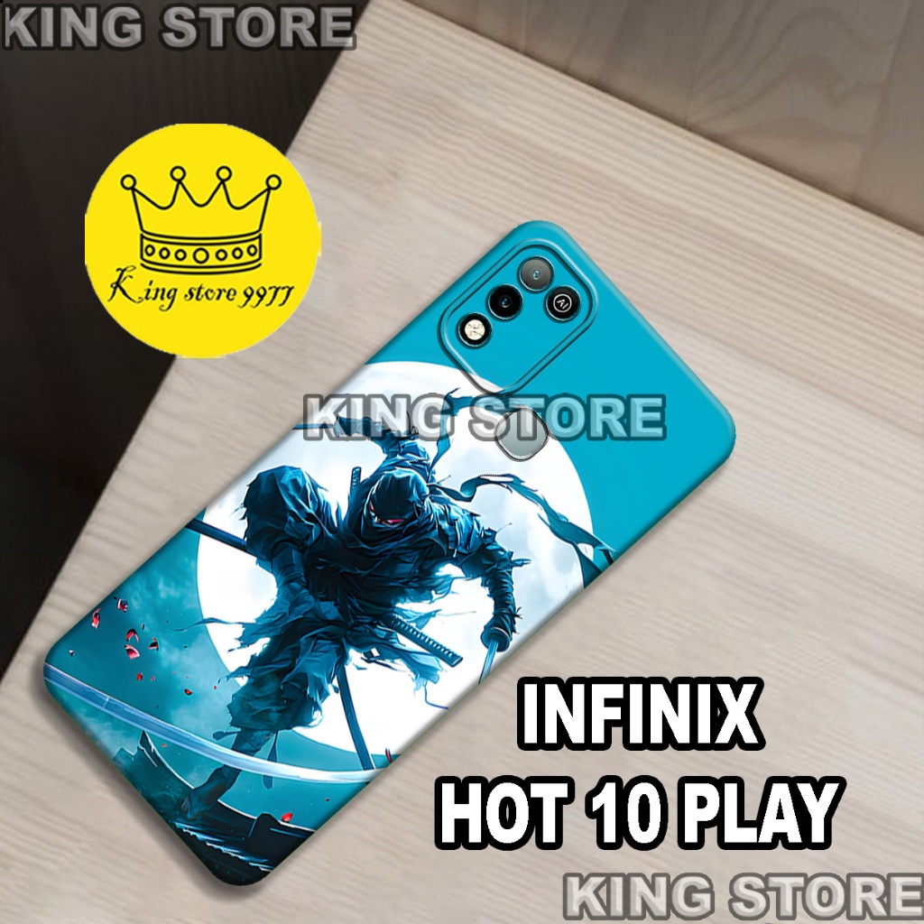 (KS9)  Softcase karet untuk INFINIX HOT 10 PLAY Motif gambar karakter Samurai/casing INFINIX HOT 10 
