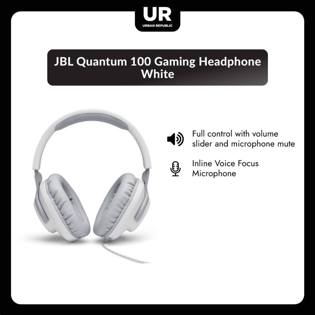 JBL Quantum 100 Gaming Headphone - White