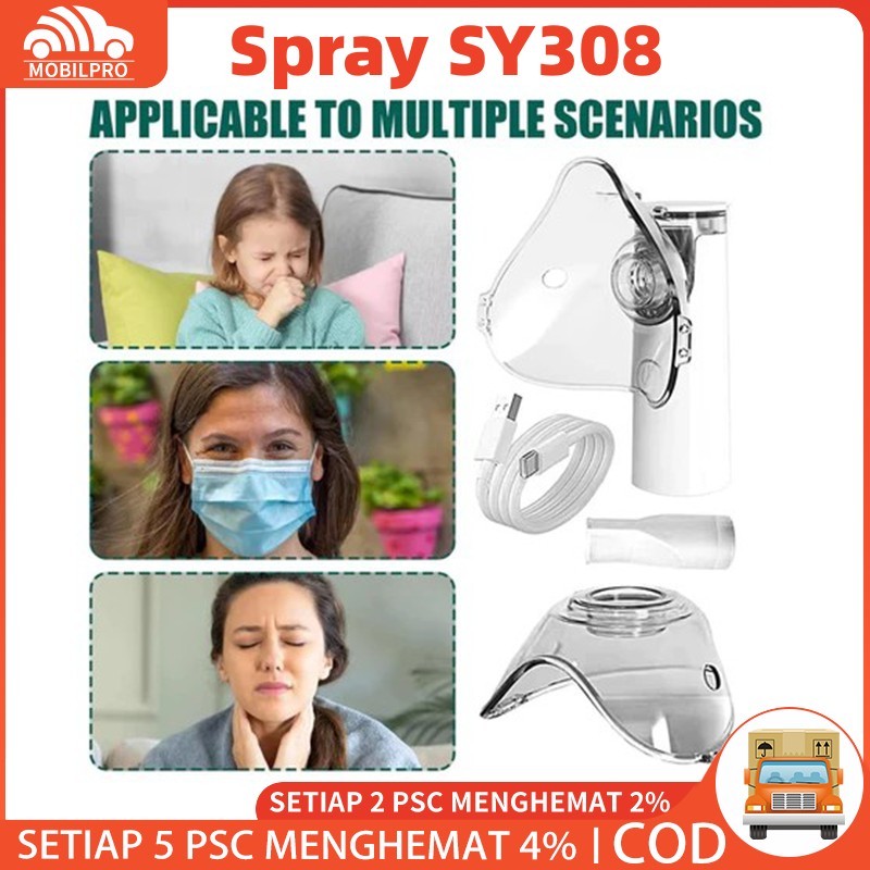 【READY YA】Nebuliser Portable Mesh Anak Nebuliser Astma Breathing Assistance Steam Inhaler Astma Inha