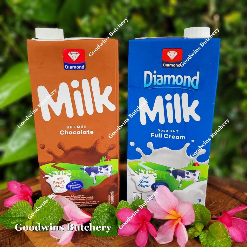 

Diamond milk susu sapi UHT Full Cream & Chocolate 1 liter chilled