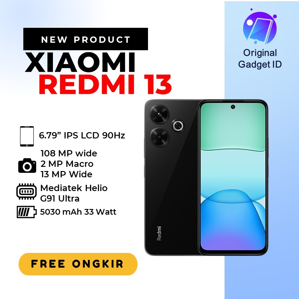 Xiaomi Redmi 13 Baru RAM 8GB 256GB Garansi Resmi Xiaomi Indonesia