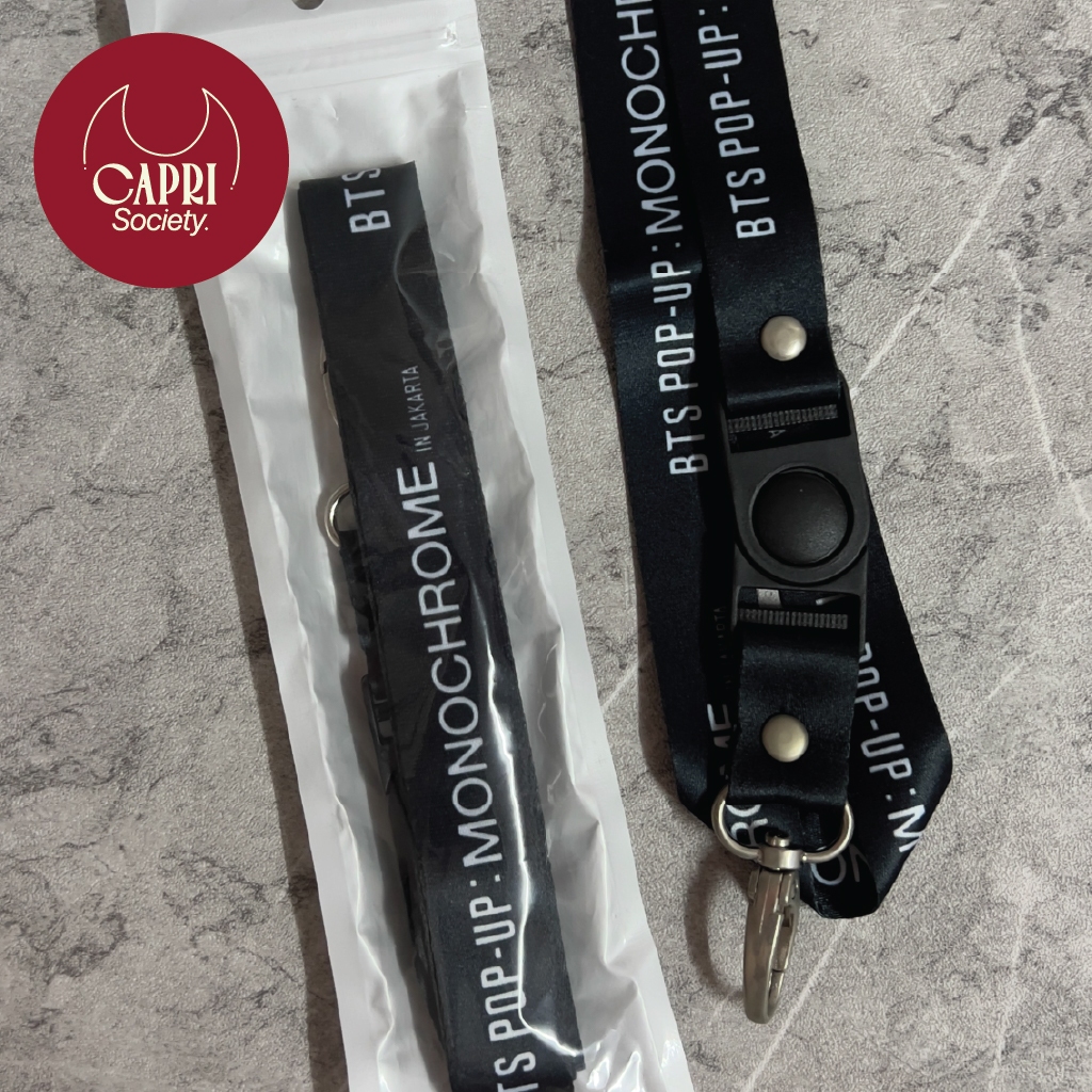 

Lanyard Gantungan Kartu / Strap ID Card BTS POP-UP MNCR Monochrome Official