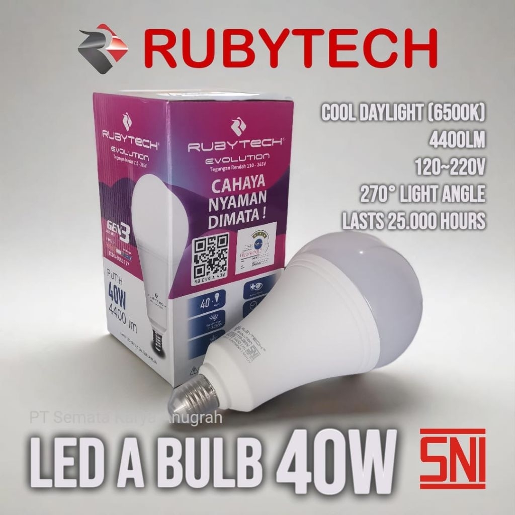 Lampu LED 40W Putih Terang Nyaman di mata