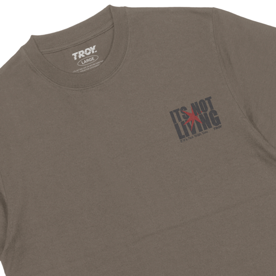 Troy Company Tshirt Maple Brown Not Living - Kaos Lengan Pendek Kaos Coklat Maple MTD 3151