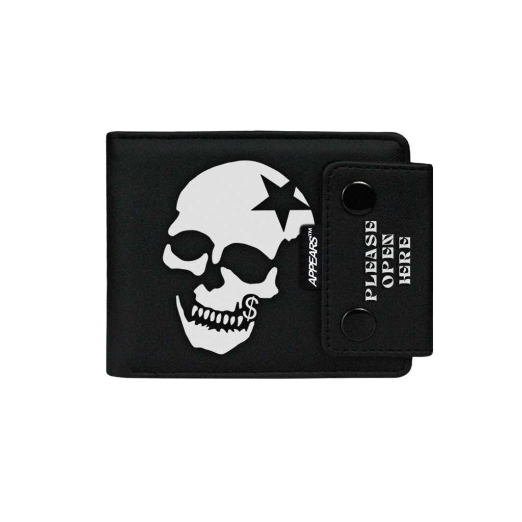 Appearstm - ( Button X Skull Star ) | Wallet | Dompet | Dompet Lipat | Dompet Pria Wanita