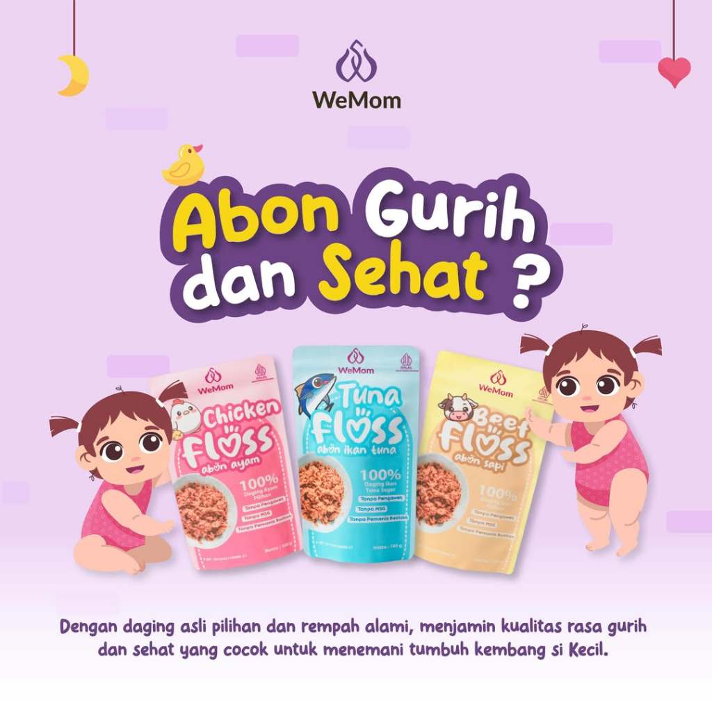 

Abon WeMom Tanpa Pengawet | Tanpa Pemanis Buatan | Daging Asli Rempah Organik 100 gr