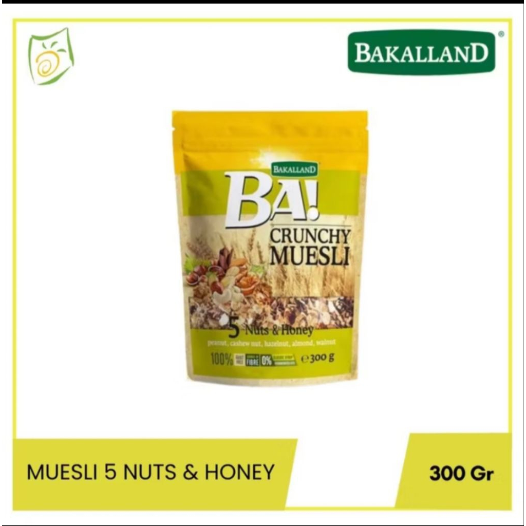 bakalland BA crunchy muesli 5 nuts & honey 300gram
