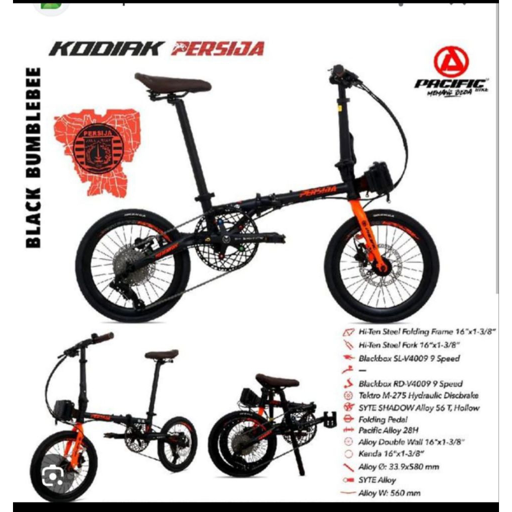 sepeda lipat pacific 16 kodiak pontianak