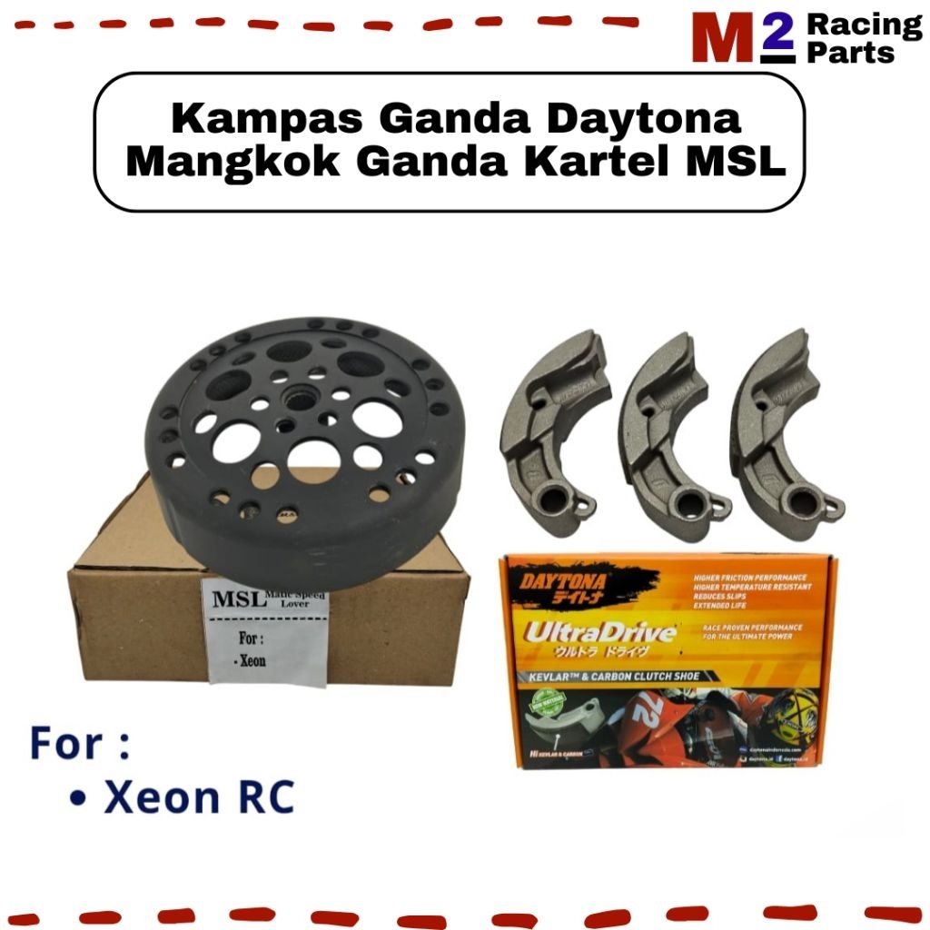 Kampas Ganda Daytona Mangkok Ganda Kartel Silang MSL Xeon RC