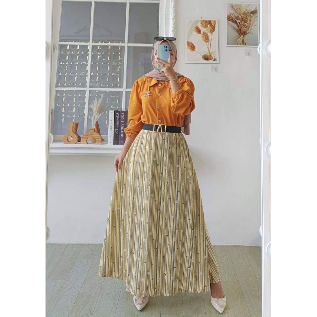 Gamis Salur Kombinasi