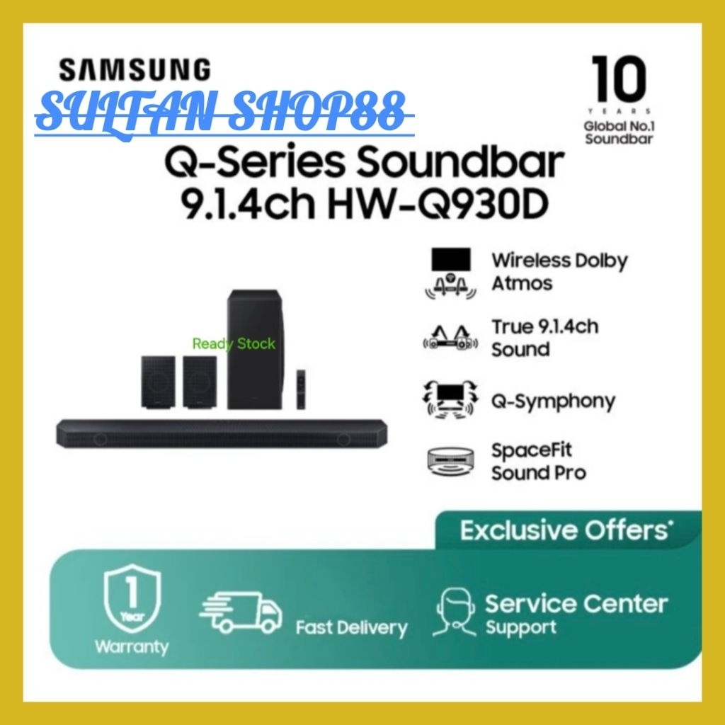 SOUNDBAR SAMSUNG HWQ930D TRUE 9.1.4 CH WIRELESS DOLBY ATMOS l SAMSUNG SOUNDBAR HWQ930D TRUE 9.1.4 CH