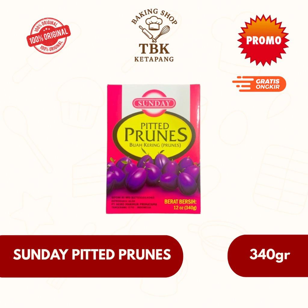 

Sunday Pitted Prunes / Buah Prunes Kering 310gram