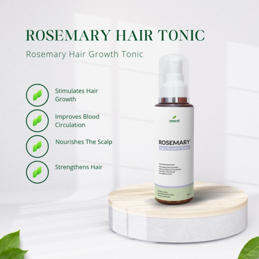 Naturvo Rosemary Hair Tonic Anti Rambut Rontok - Hair Serum Penumbuh Rambut