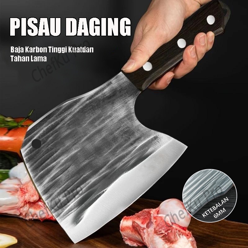 Kapak Kokoh - Pisau baja tahan karat yang tajam untuk memotong