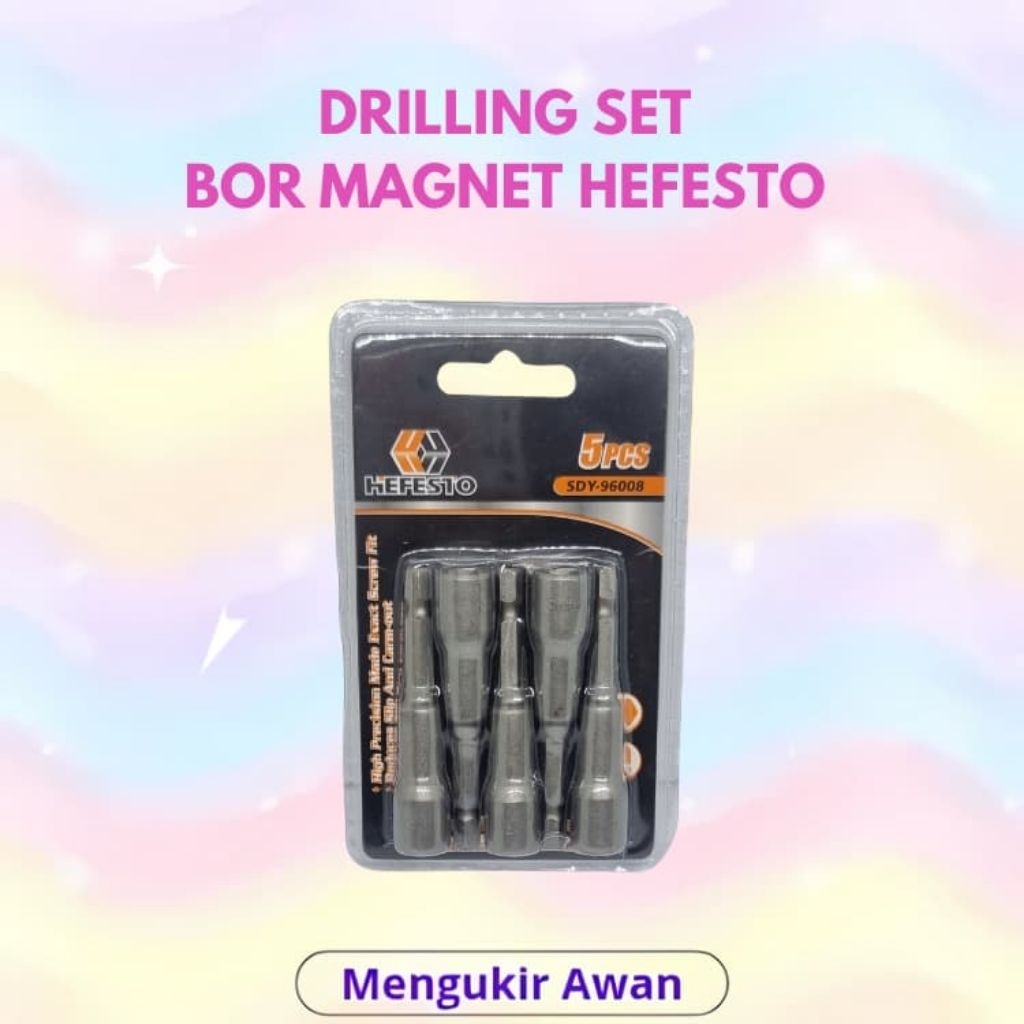 Drilling SET /Mata Kunci Sok Bor Magnet HEFESTO