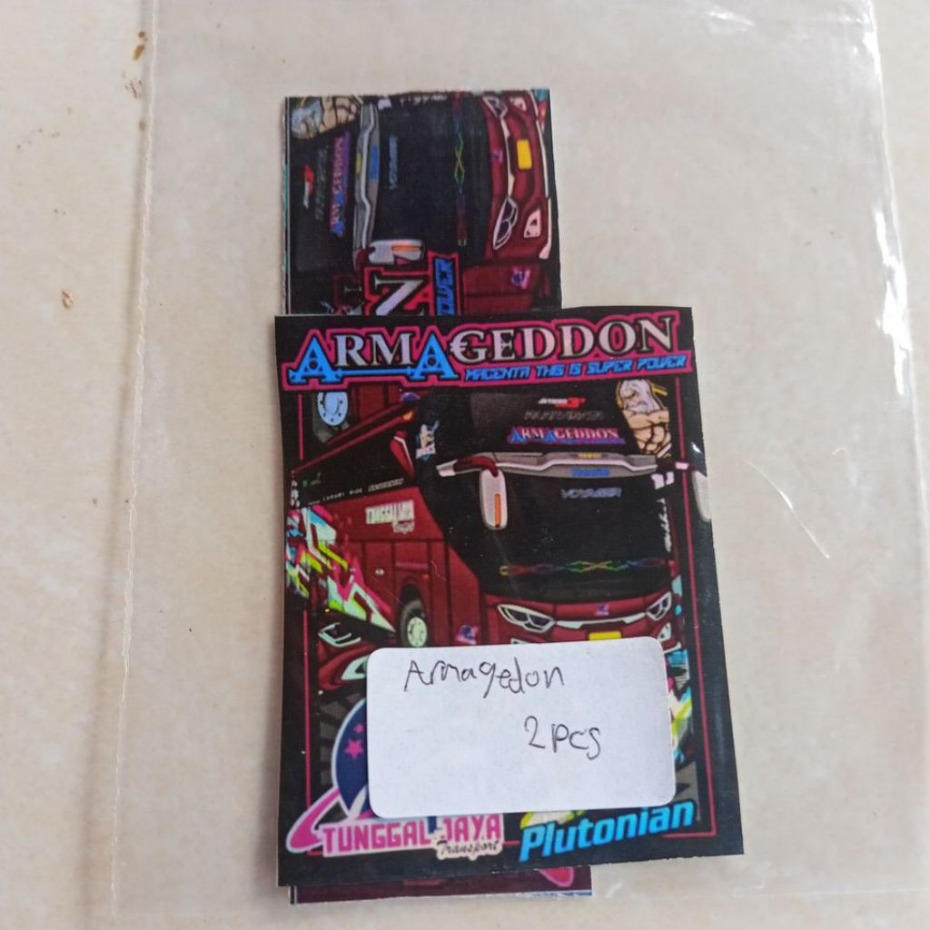 stiker bus tunggal jaya "Armageddon"