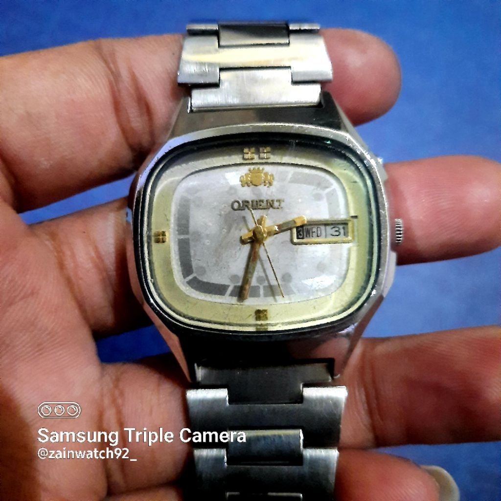 Jam Tangan Orient TV Shape Crystal 21 Jewels Automatic Vintage Original