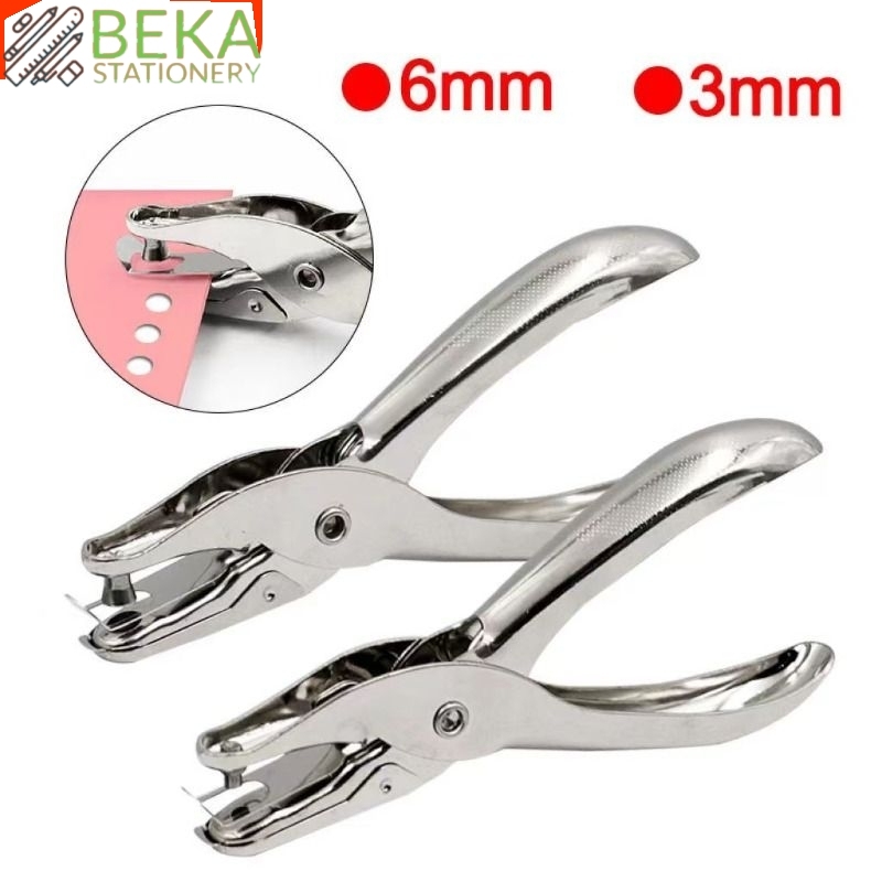 

3mm 6mm Pembolong Kertas 1 Lubang / Punch One Hole/ Alat Pembolong Kertas 8 lembar