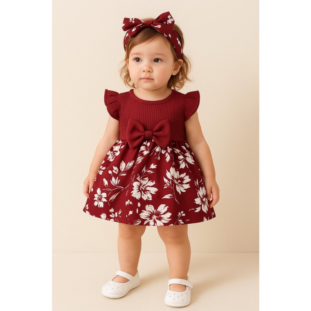 Bsju Kid`S Dreas Modern Mura Midi Dres Anak Dreis Lucu Kekinian Driss Usia 1 2 3 4 5 Tahun Cewek Dre