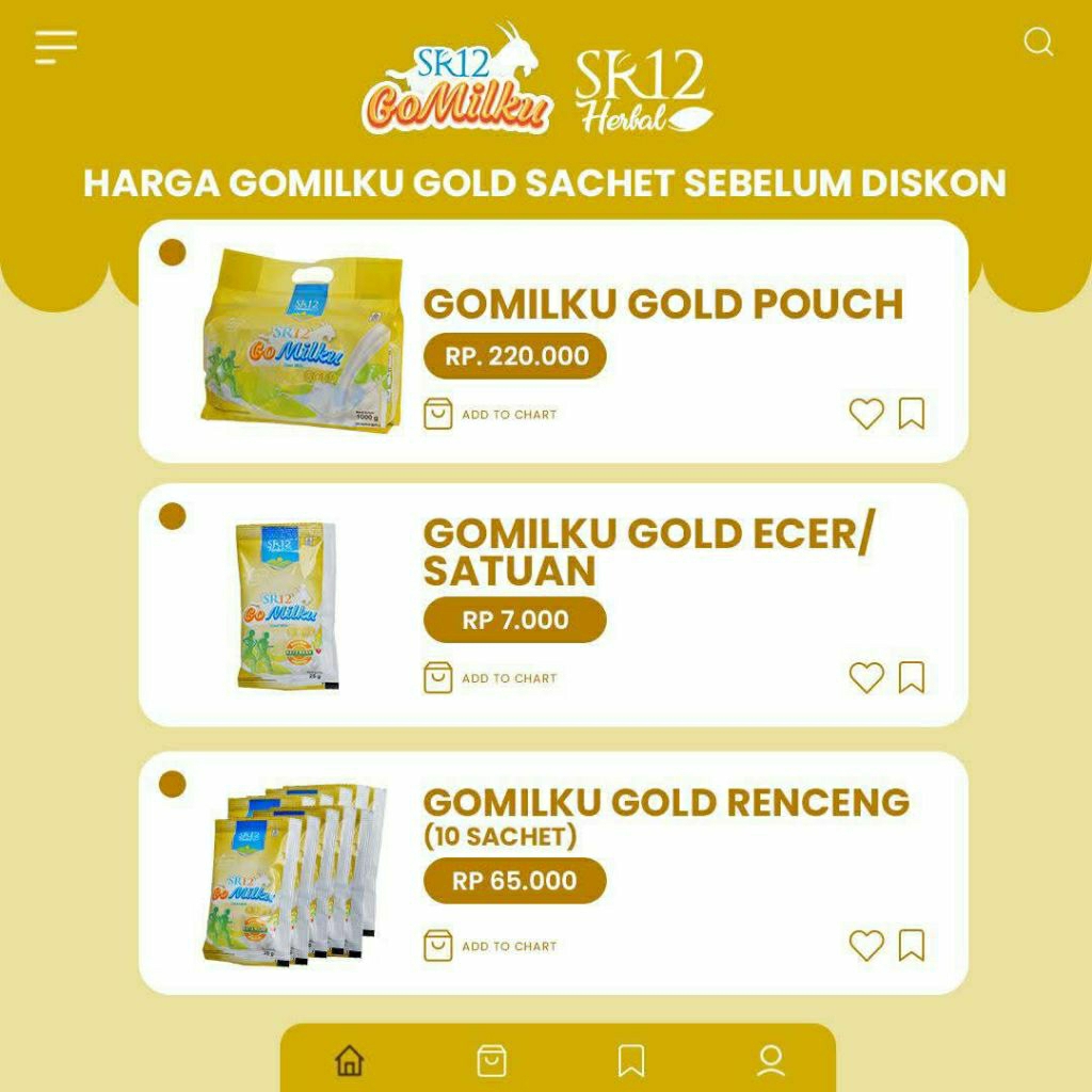 

Gomilku Gold SR12 // Susu Kambing SR12 // Susu Etawa SR12