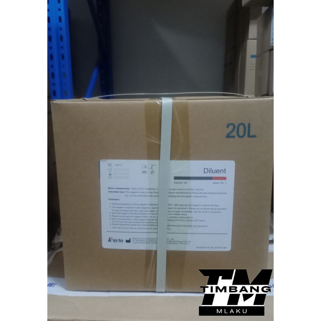 Reagen Hematologi Rayto Diluent 20L 3Diff Semua Tipe