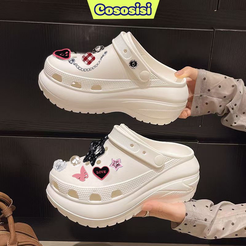 Cososisi Sandal Baim Wanita Kasual Sendal kodok Anti SelipTinggi 7Cm Bahan Eva Ringan