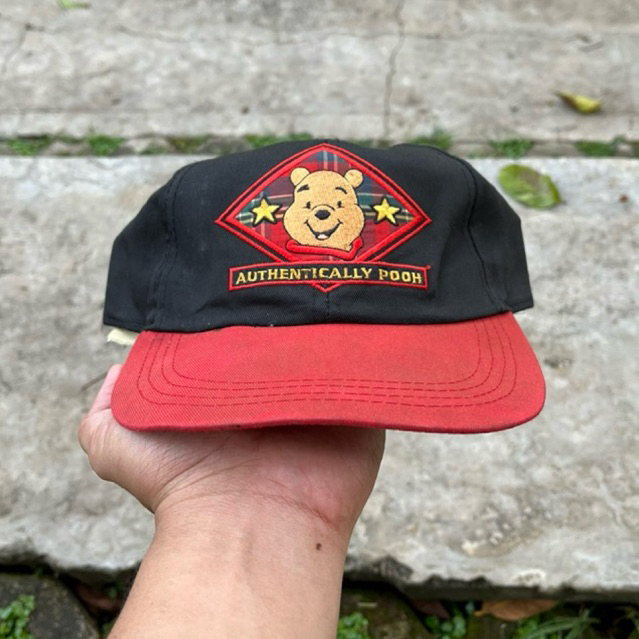 Vintage 90s Disney Winnie the Pooh Authentically Pooh Hat OSFA
