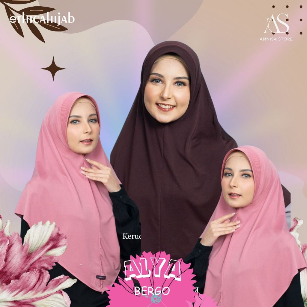 JILBAB BERGO SPANDEK SUPER  BY ETHICA / ETHICA HIJAB BERGO ALYA BERGO INSTAN