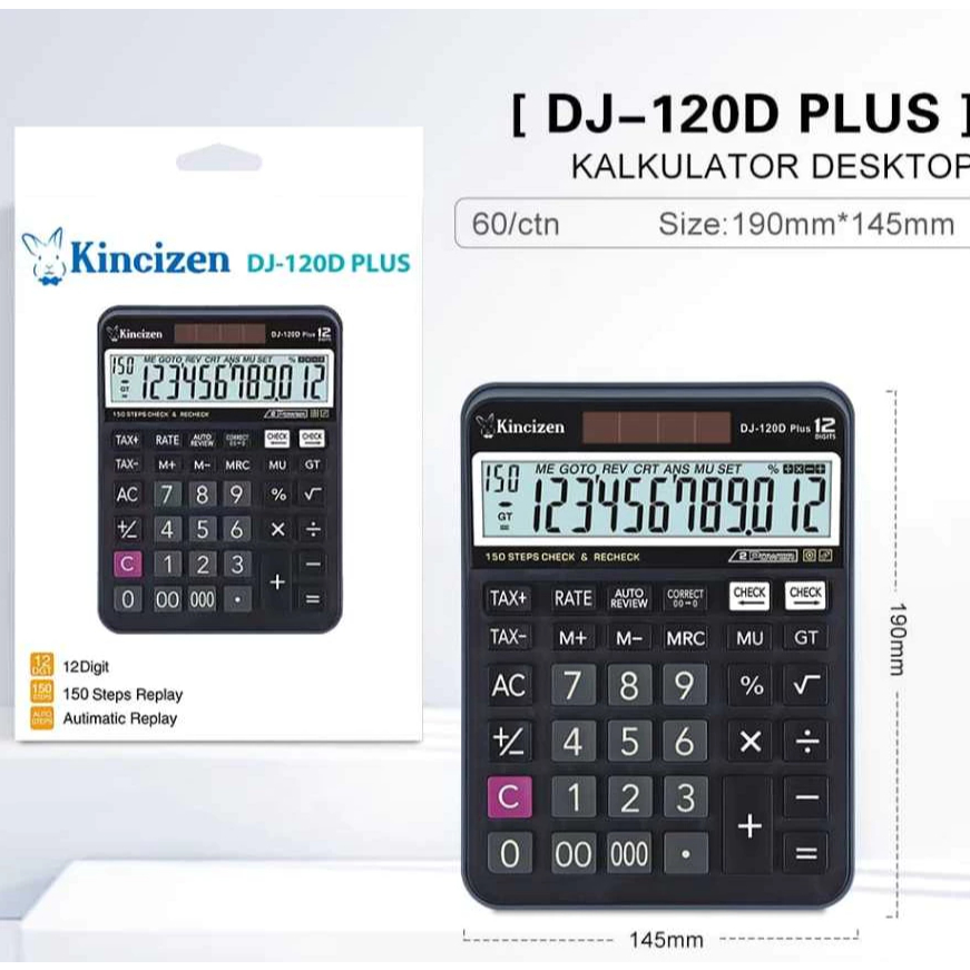 

Original Kalkulator KINCIZEN DJ-120D Plus Calculator 12 Digit Check Correct DJ 120D Plus Jumbo DJ 120 D Plus