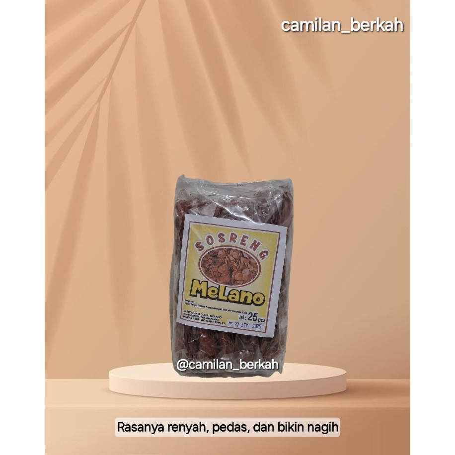 

Sosreng Melano Camilan Renyah Isi 25 Pcs