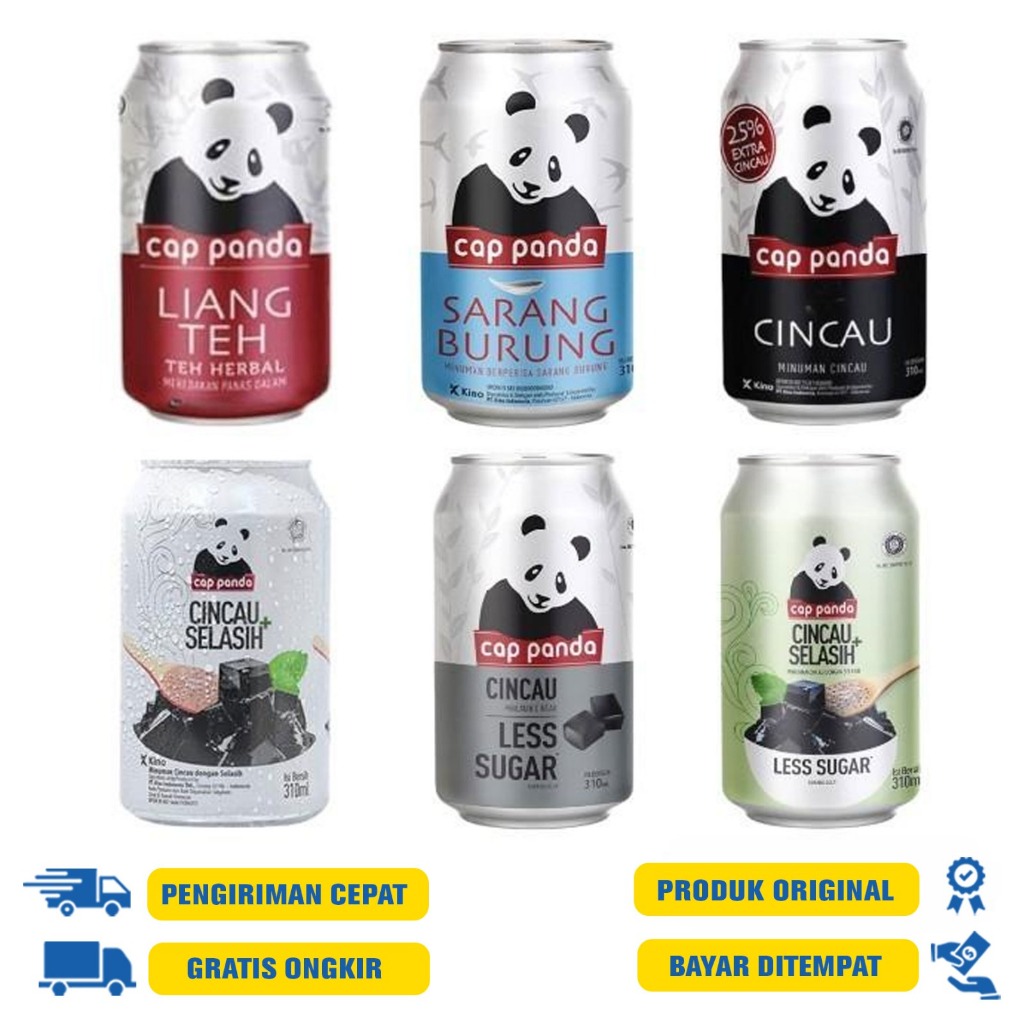 

CAP PANDA MINUMAN KALENG ALL VARIAN 310ML - LIANG TEH | CINCAU | CINCAU SELASIH | BIRD'S NEST