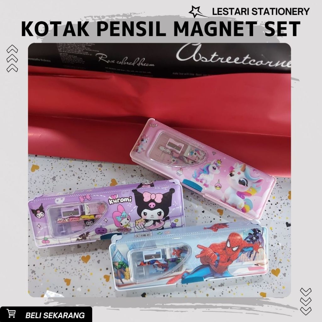 

Kotak Pensil Magnet SET | Kotak Pensil fancy | Tempat Pensil Fancy anak | Box Pensil Set