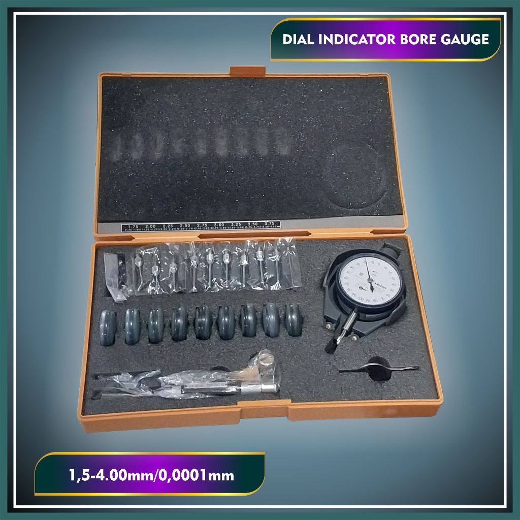 DIAL BORE GAUGE 1,5  - 4.00 mm  MITUTOYO ORIGINAL BEKAS LAYAK PAKAI SEPERTI BARU ALAT UKUR LUBANG  P