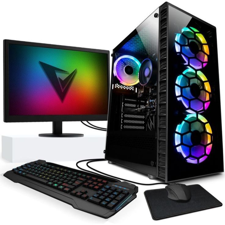 PC RAKITAN GAMING FULLSET AMD RYZEN 3 3200G | SSD 256GB | LED 24 INC + KEYBOARD MOUSE GAMING