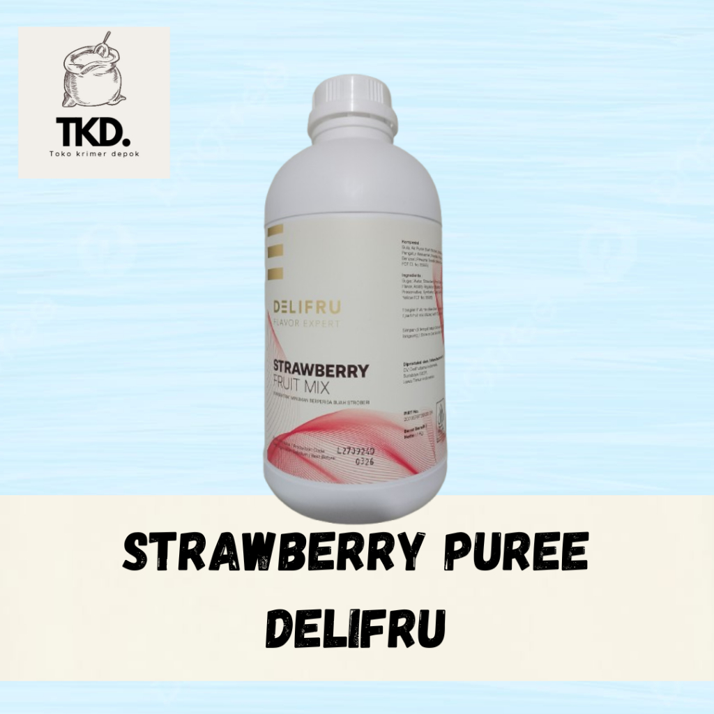 

Delifru Strawberry Fruit Mix Puree - Puree Strawberry 1kg