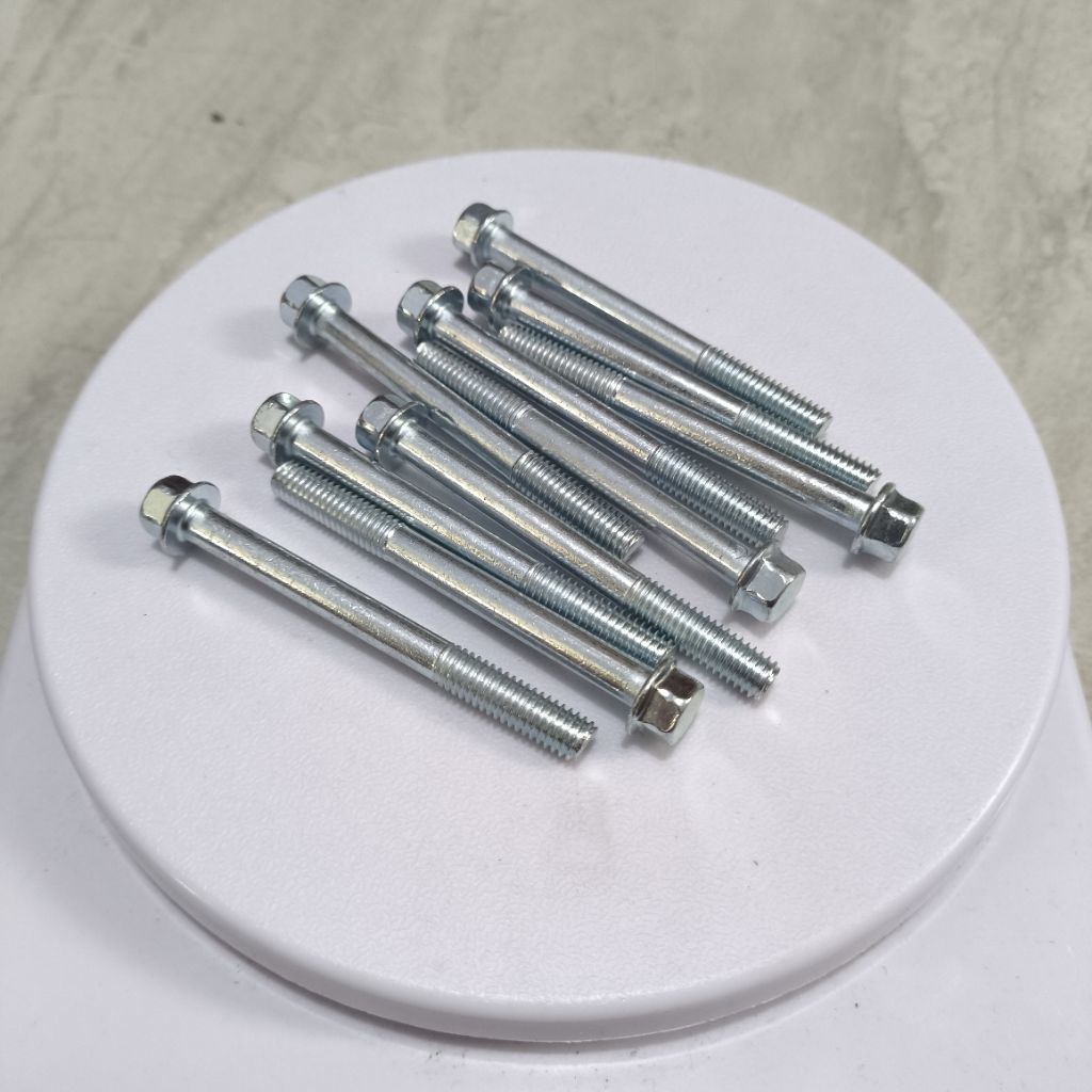 [M6 x 60] Flange Bolt Blok Mesin Kunci 8 / Baut Flange