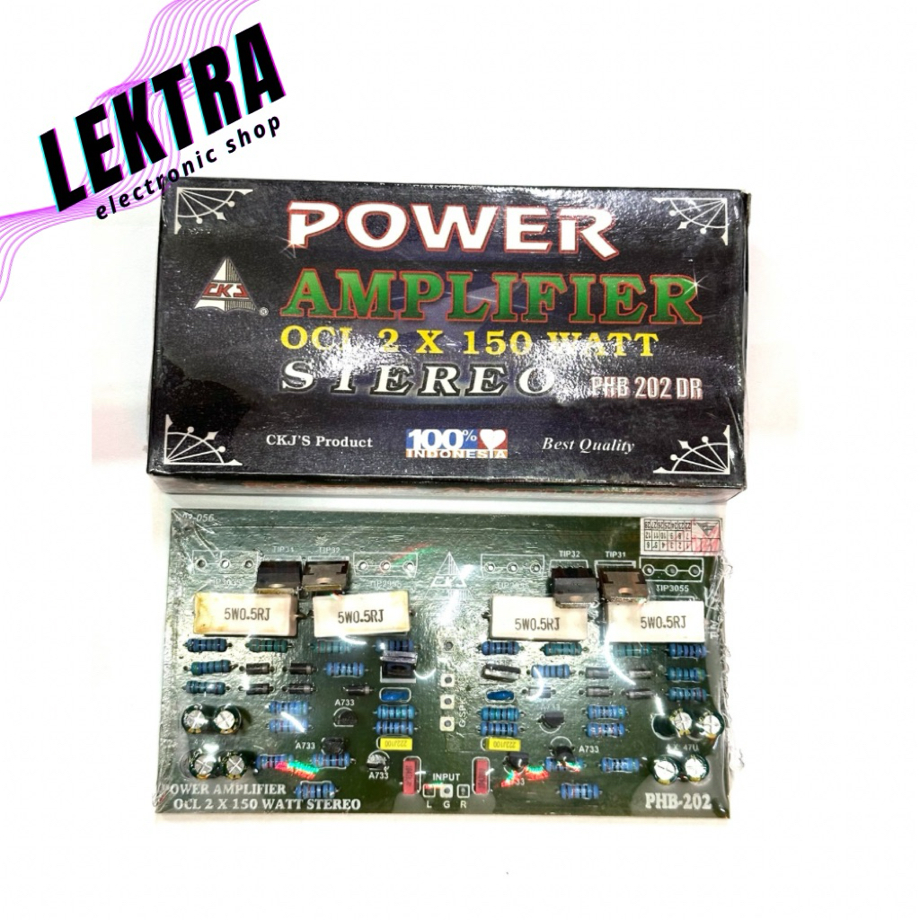 Kit PHB 202 DR Power Amplifier OCL 2x150 watt Stereo CKJ Ampli