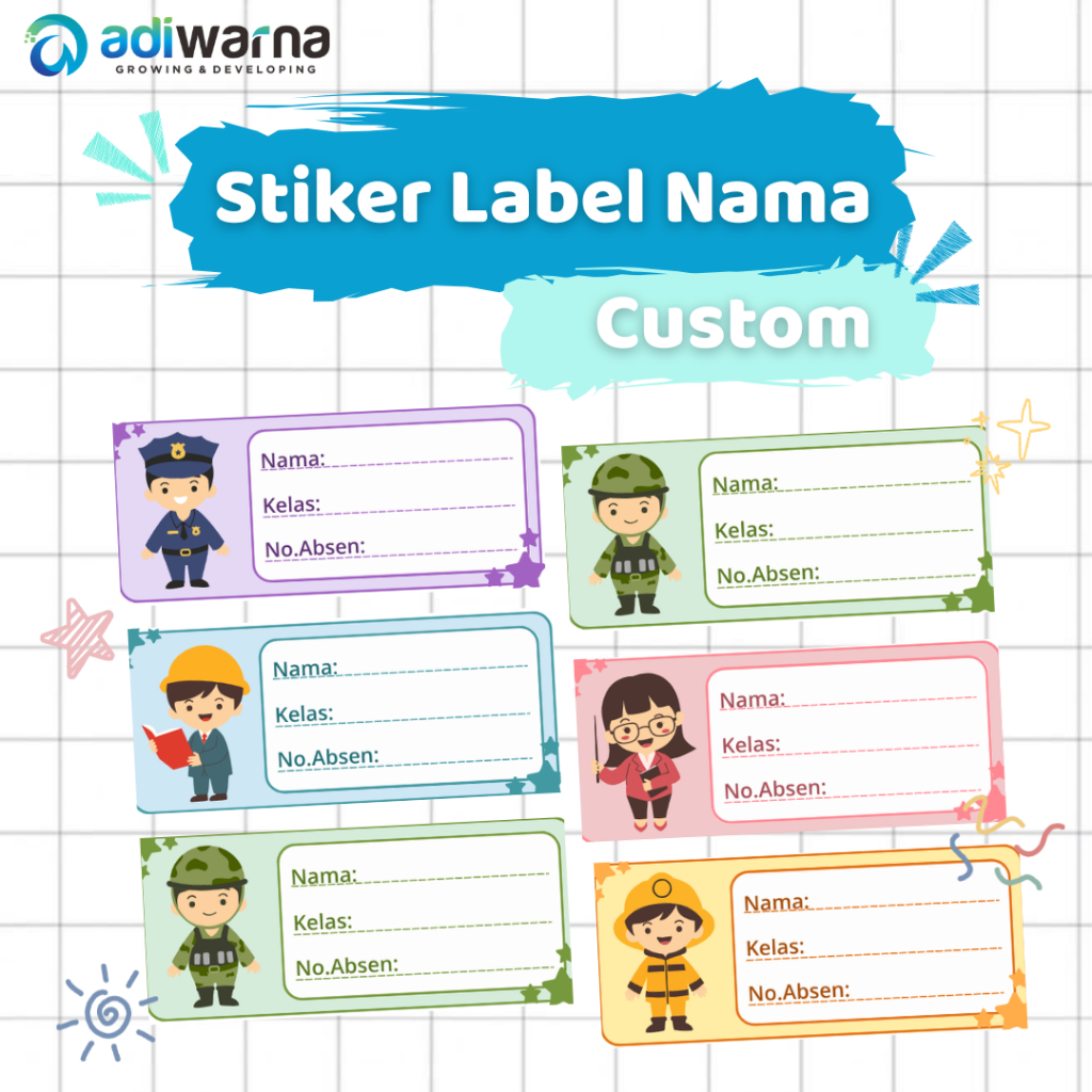 

Stiker Nama Buku / Stiker Custom Nama Buku Sekolah Anak