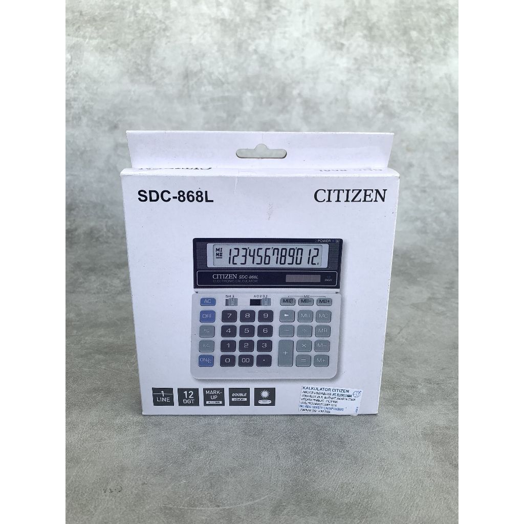

Kalkulator Citizen Type SDC 868 L - Calculator Citizen 12 Digit 868 L